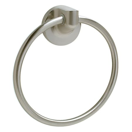 Pamex Seal Beach Collection Metal Towel Ring Satin Nickel Finish BC5SN30